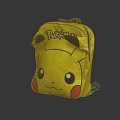 Yellow Pikachu Backpack With Cartoon Design Black Ears Red Cheeks And Pokémon Logo