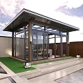 New Chinese Style Gazebo Courtyard Gazebo 3d model
