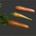 Fresh Vibrant Orange Carrots With Green Tops Healthy Vegetable