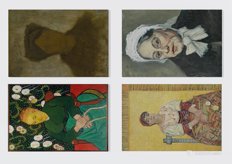 Classic Square Carpet With Intricate Patterns For Home Living Space 3d model