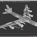 U.S. B52 Bomber Boeing B52 Stratosphere Fortress U.S. Long Range Strategic Bomber 3d model