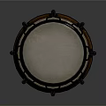 Traditional Wooden Conga Drum Percussion Instrument With Metal Hardware And Natural Drumhead