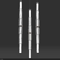 Modern Contemporary Cylindrical Glass Pendant Chandelier with Sleek Hanging Tube Design for Interior Lighting