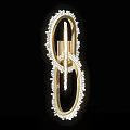 Elegant Gold Wall Lamp With Crystal Decorations And Modern Lighting Design