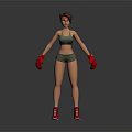 Game Movie Character Female Boxer Wearing Sportswear With Red Boxing Gloves And Shoes