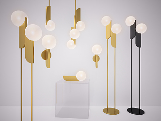 Light Luxury Lighting Combination Floor Lamp 3d model