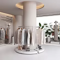 Bright Minimalist Womens Clothing Store Interior Display With Stylish Garments Mannequins And Fashion Accessories