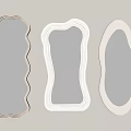 Decorative Wall Mirrors With Unique Shapes And White Frames For Interior Decor