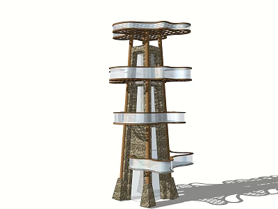 Modern Watchtower Sightseeing Tower 3d model