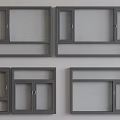 Modern casement window sliding window aluminum alloy window floor-to-ceiling window 3d model