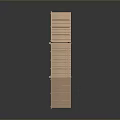 Wooden Walkway Bridge With Railings And Concrete Support Pillars On Dark Reflective Surface