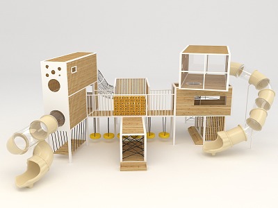 Wooden slide without power combination slide model