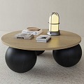 Modern coffee table round coffee table 3d model