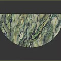 Elegant Decorative Table With Green Blue Marble Top And White Gold Legs