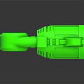 Green Toy Bubble Gun With Multiple Colorful Rings And Blue Handle