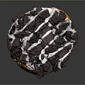 Delicious Golden Brown Donut Topped With Chocolate Crumbs And White Icing