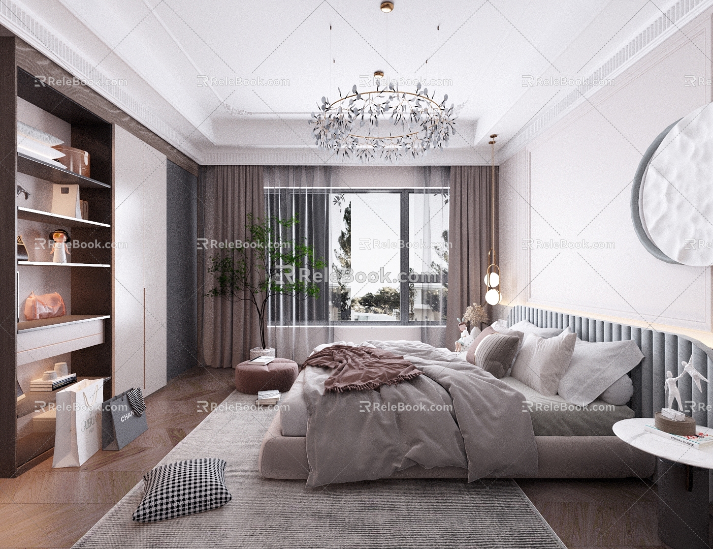 Nordic Home Bedroom Model Nordic Bedroom Home Decoration Home Villa 3d model