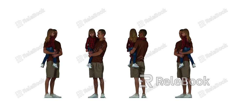 European father and daughter model