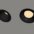 Black Recessed Downlights And Spotlights Installed On Light Wall For Modern Lighting