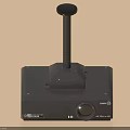 Black Electronic Device With Antenna Knob And Base Controls For Professional Use 3d model