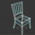 Wooden Leisure Chair Featuring Simple Straight Back Slats and Sturdy Modern Minimalist Frame