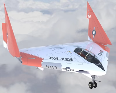 avenger Stealth Attack Bomber 3d model