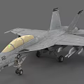 Modern Military Fighter Jet With Canopy 112 Marking Weapons Under Wings And Landing Gear