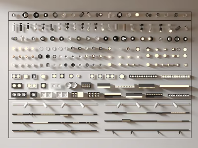 Modern Downlights and Spotlights with Various Styles for Interior Lighting Design 3d model