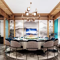 New Chinese-style private room in box 3d model