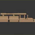 3D Rendered Industrial Equipment Model With Copper Cylindrical Tanks And Connecting Pipes On Black Base