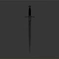 Medieval Classic Sword With Long Metal Blade Wooden Hilt And Decorative Pommel