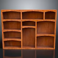 Functional Wooden Bookcase Design With Multiple Compartments Various Shapes Sizes
