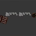 Wooden Chest With Small White Items And Silver Gold Cylindrical Cans Near Decorative Wooden Barrel