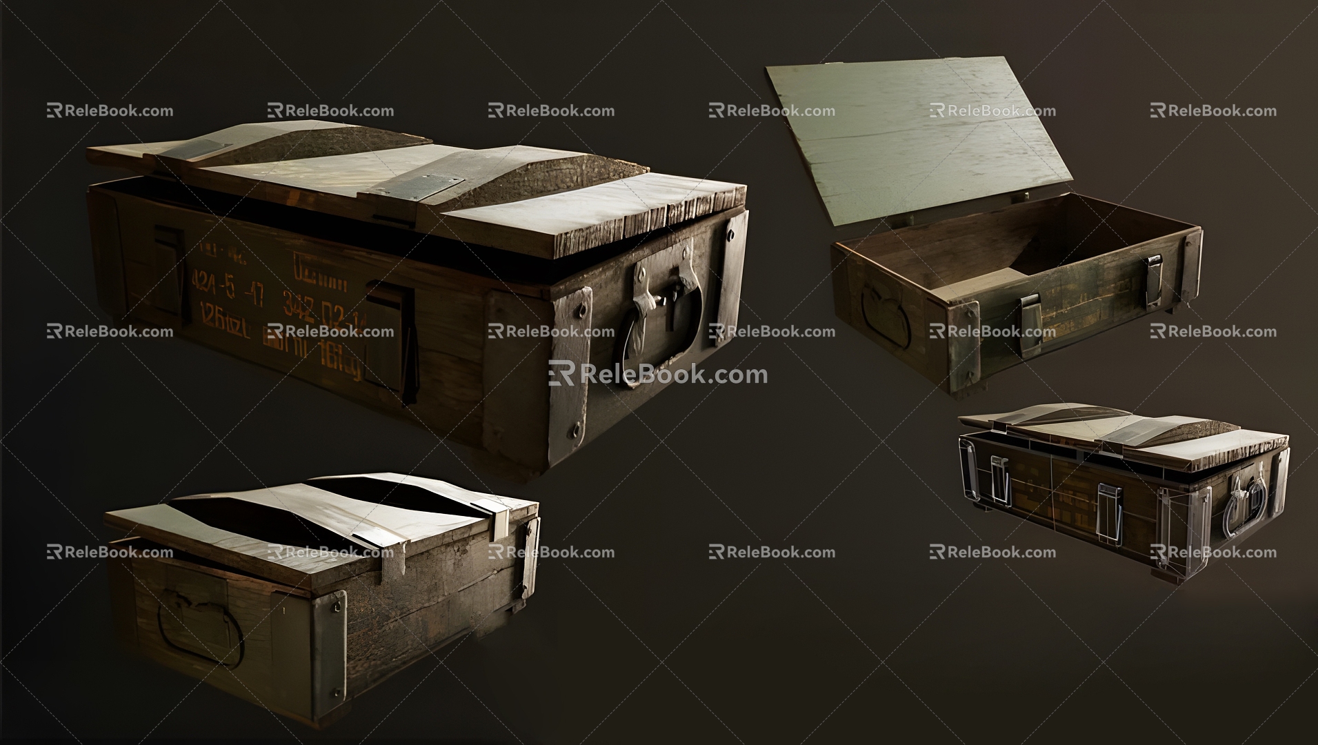 Military Box Box Wooden Box Military Troops War Supply Box Military Supplies World War II 3d model