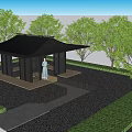 New Chinese Pavilion Delicate Pavilion 3d model