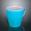 Blue Ceramic Mug With Smooth Surface And Comfortable Handle For Daily Use 3d model