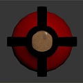 Red Glass Bottle With Cork Stopper And Black Leather Detailing