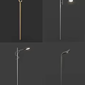 Modern Outdoor Lights With Various Designs Including Curved And Straight Poles
