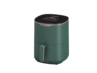 Green Modern Kitchen Air Fryer With Digital Control Panel And Handle Design 3d model