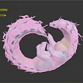 Fantasy Dragon Game Movie Character With Coiled Body Blue White Spikes And Claws