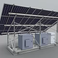 Efficient Modern Solar Power Appliance With High Quality Panels And Storage System 3d model