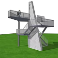 Modern Watchtower Landscape Observation Decks 3d model
