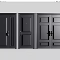 Black Security Doors With Various Modern Panel Designs And Stylish Look 3d model
