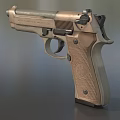 Pistol M9A3 Beretta semi-automatic pistol low face number low model simple model game sub-era film and television level super realistic high precision 3d model