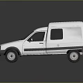minibus minivan driverless bus school bus van box car 3d model