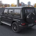 Shiny Black Mercedes Benz G Class SUV Exterior Front View