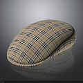 Stylish Classic Plaid Pattern Hat With Soft Fabric And Vintage Inspired Design
