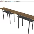 Modern Duanjing Desk Case Entrance Case 3d model