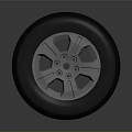 Car Tire With Chrome Alloy Wheel And Modern Stylish Black Rubber Tread Design