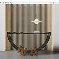 Modern End View Table Mengye Entrance Table Waltz Entrance Table Entrance Table Chandelier 3d model